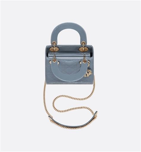 lady dior mini cloud blue|Mini Lady Dior Bag Cloud Blue Patent Cannage Calfskin.